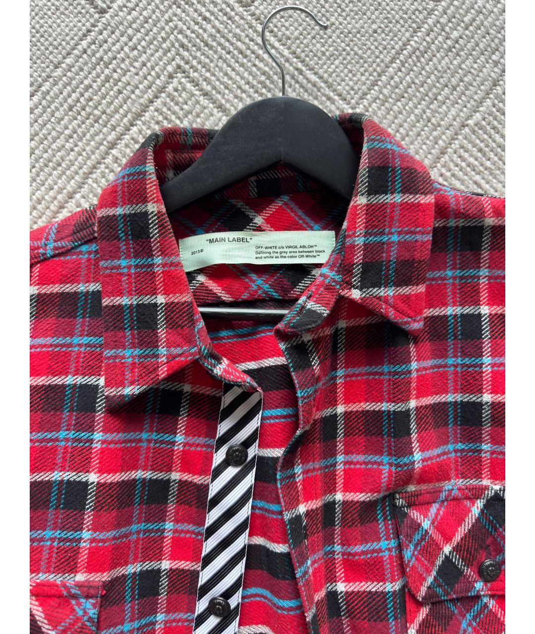 OFF-WHITE Красная хлопко-полиэстеровая кэжуал рубашка, фото 3