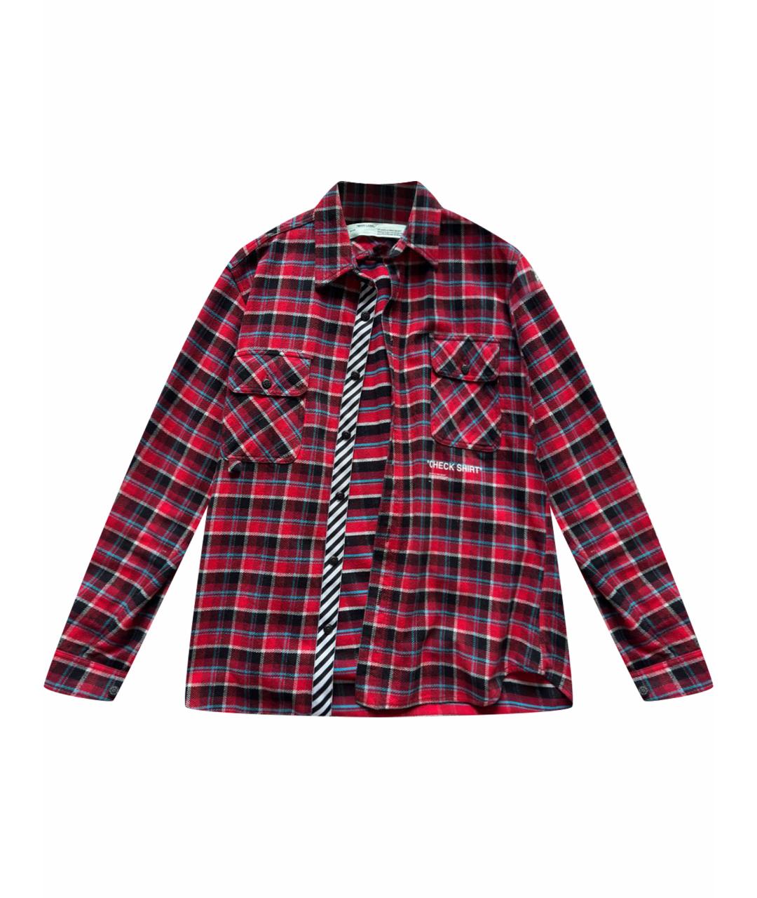 OFF-WHITE Красная хлопко-полиэстеровая кэжуал рубашка, фото 1
