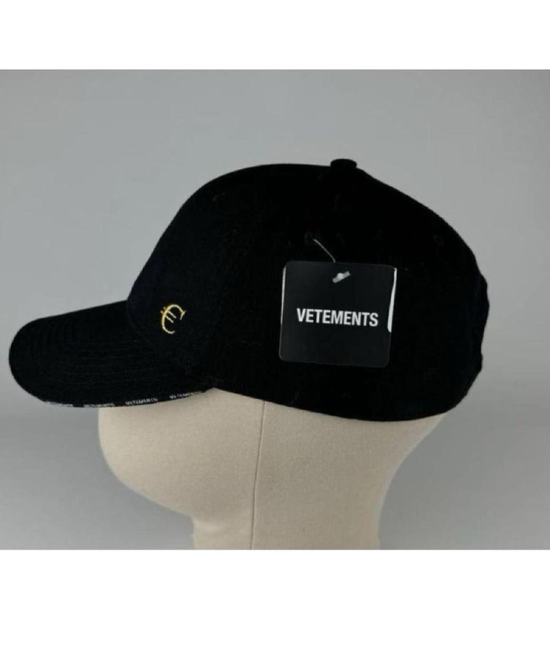 VETEMENTS Черная хлопковая кепка/бейсболка, фото 5