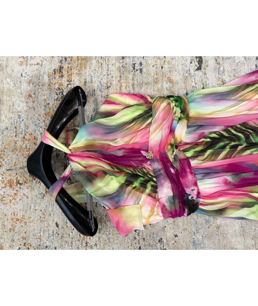 ROBERTO CAVALLI Мульти полиэстеровое коктейльное платье, фото 4