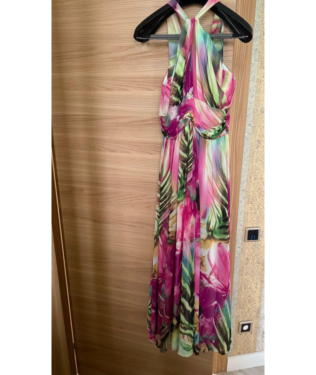 ROBERTO CAVALLI Мульти полиэстеровое коктейльное платье, фото 5