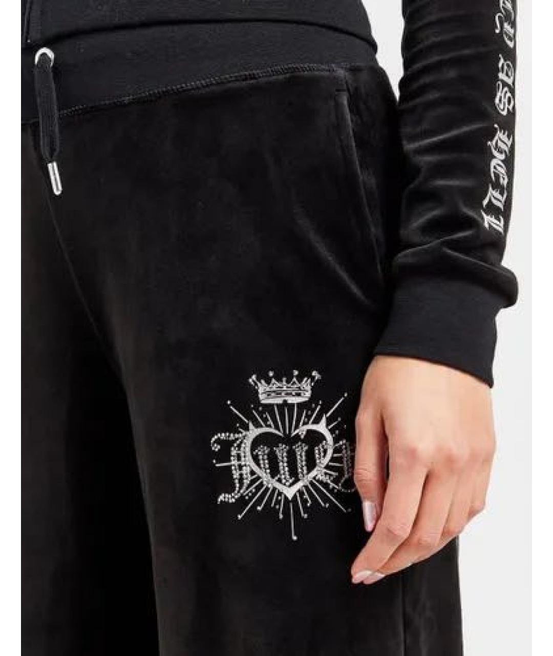 JUICY COUTURE Черные велюровые спортивные брюки и шорты, фото 7