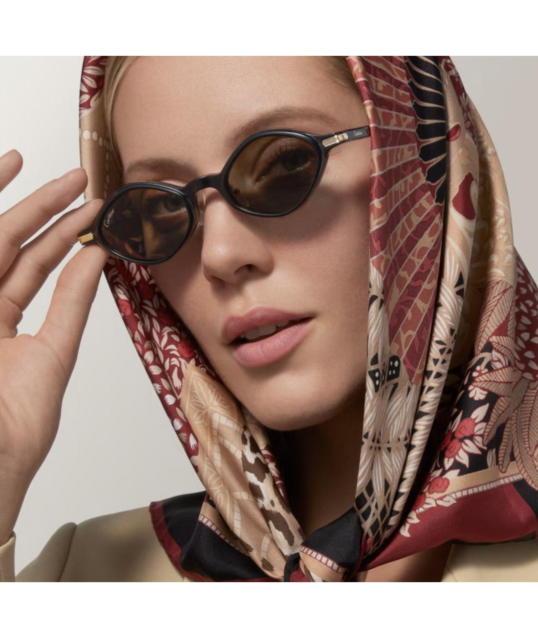 CARTIER Черные пластиковые солнцезащитные очки, фото 3