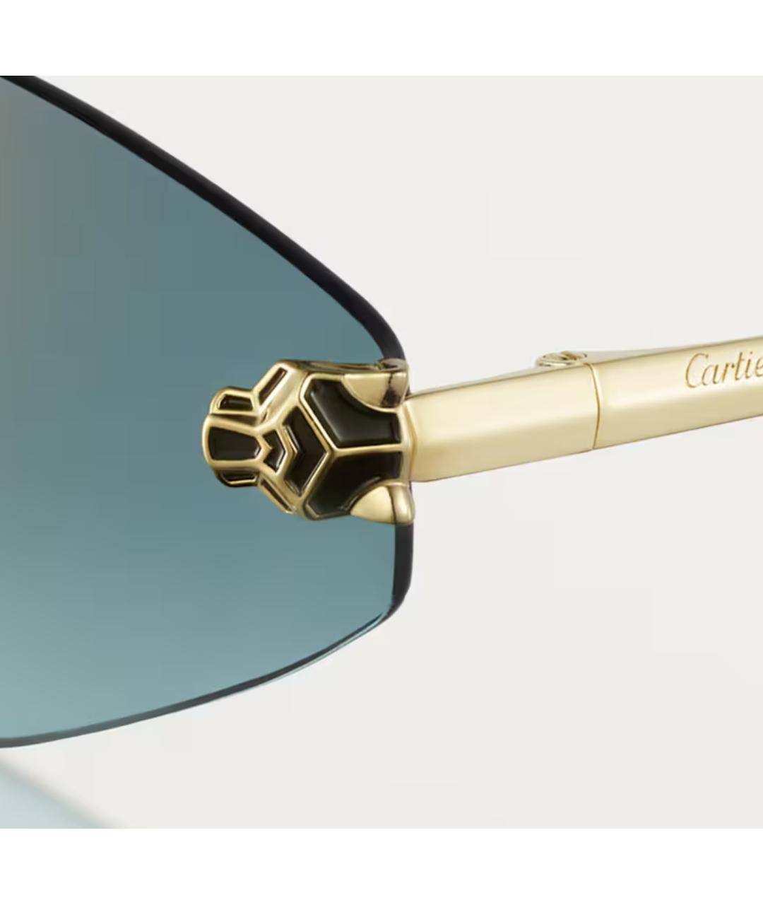 CARTIER Золотые металлические солнцезащитные очки, фото 3