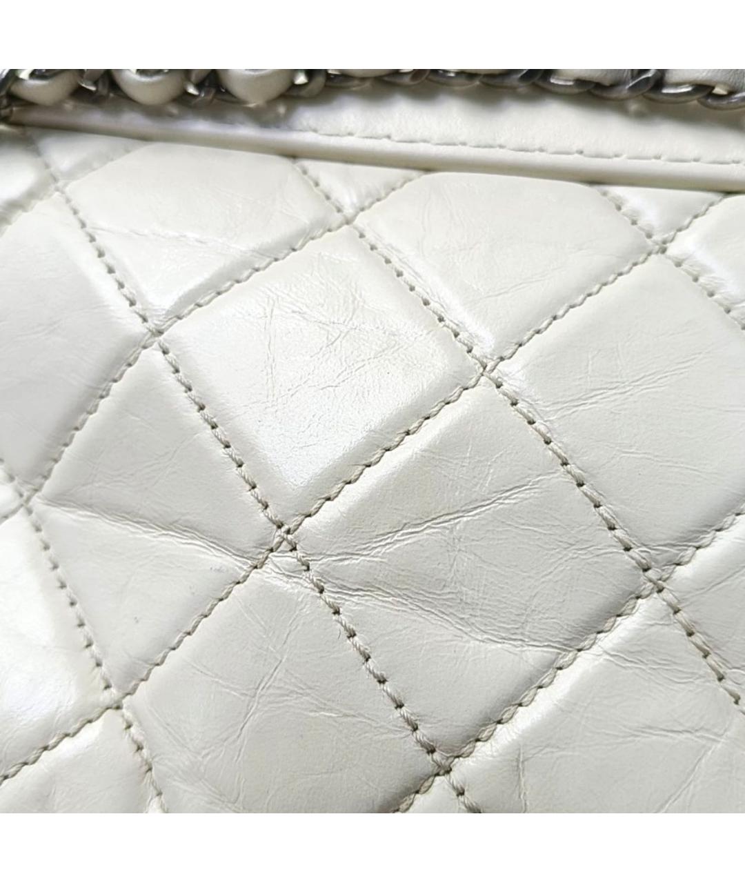 CHANEL Бежевая кожаная сумка через плечо, фото 7