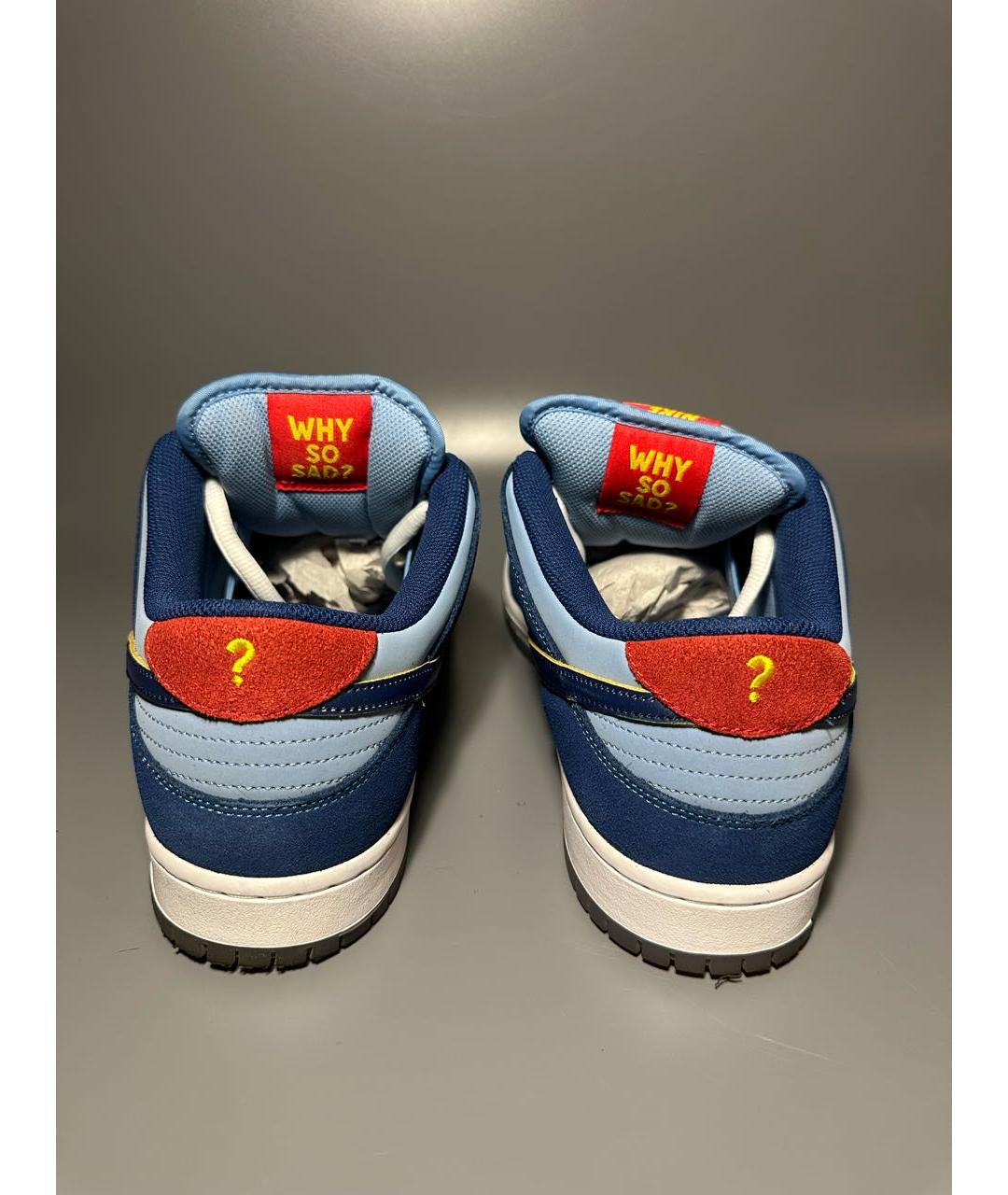 NIKE Синие нубуковые низкие кроссовки / кеды, фото 4