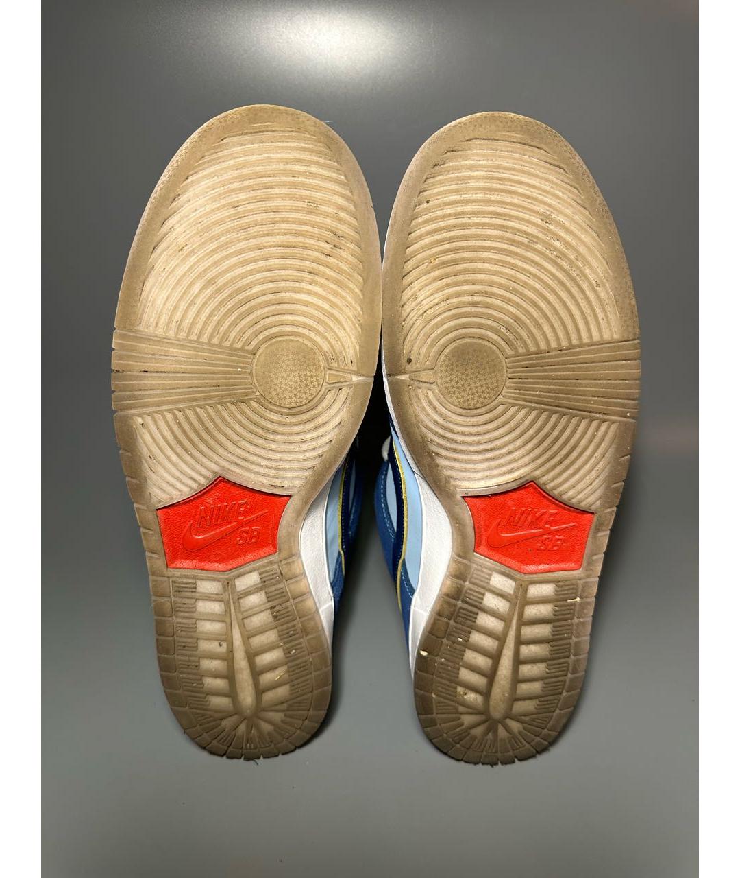 NIKE Синие нубуковые низкие кроссовки / кеды, фото 8