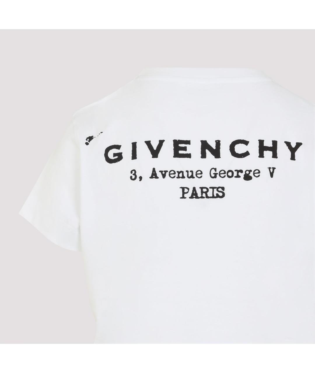 GIVENCHY Белая хлопковая футболка, фото 5
