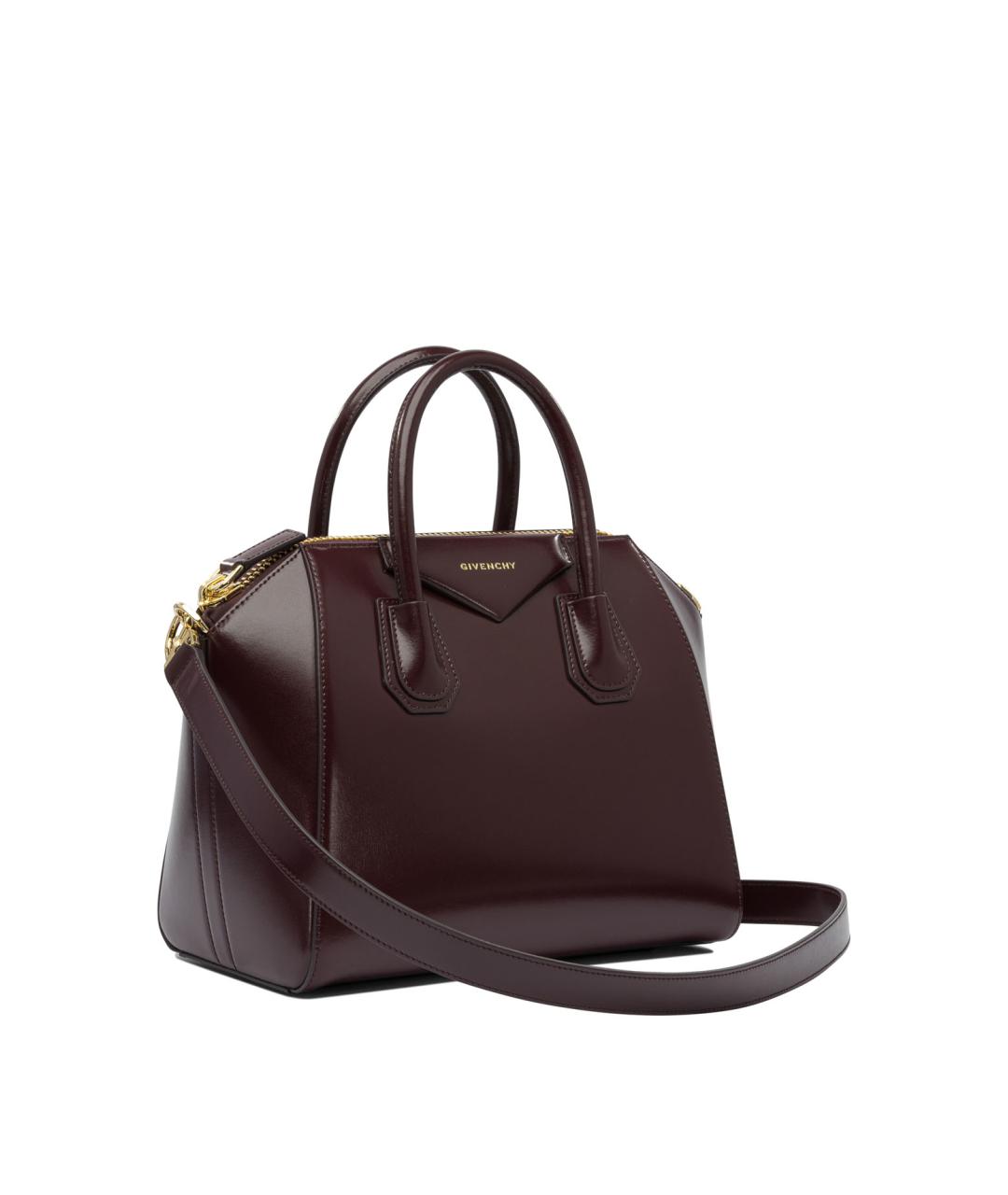 GIVENCHY Бордовая кожаная сумка тоут, фото 2