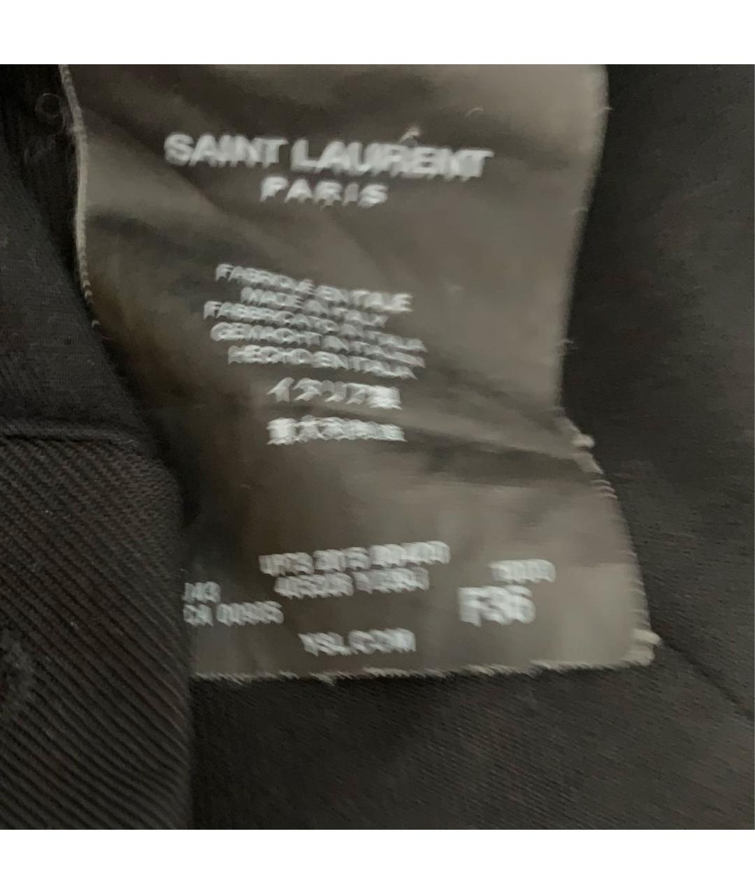 SAINT LAURENT Черные прямые брюки, фото 5