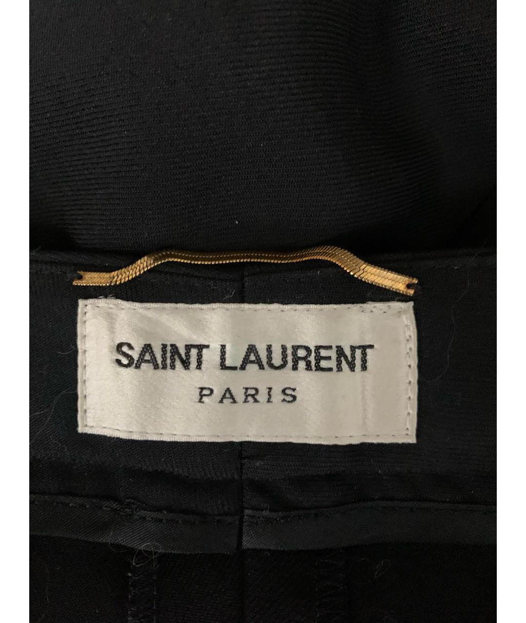 SAINT LAURENT Черные прямые брюки, фото 6
