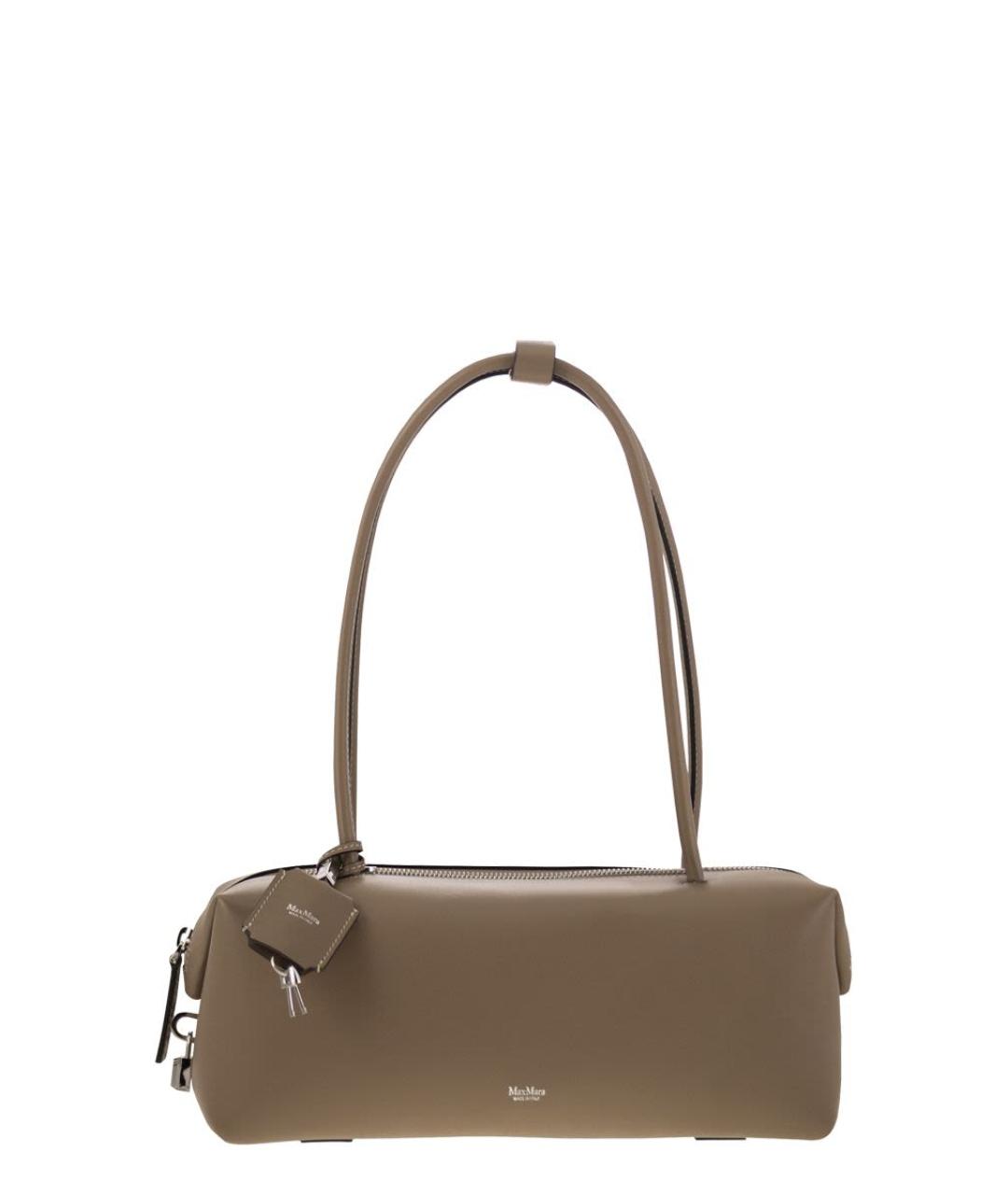 MAX MARA Бежевая кожаная сумка через плечо, фото 1