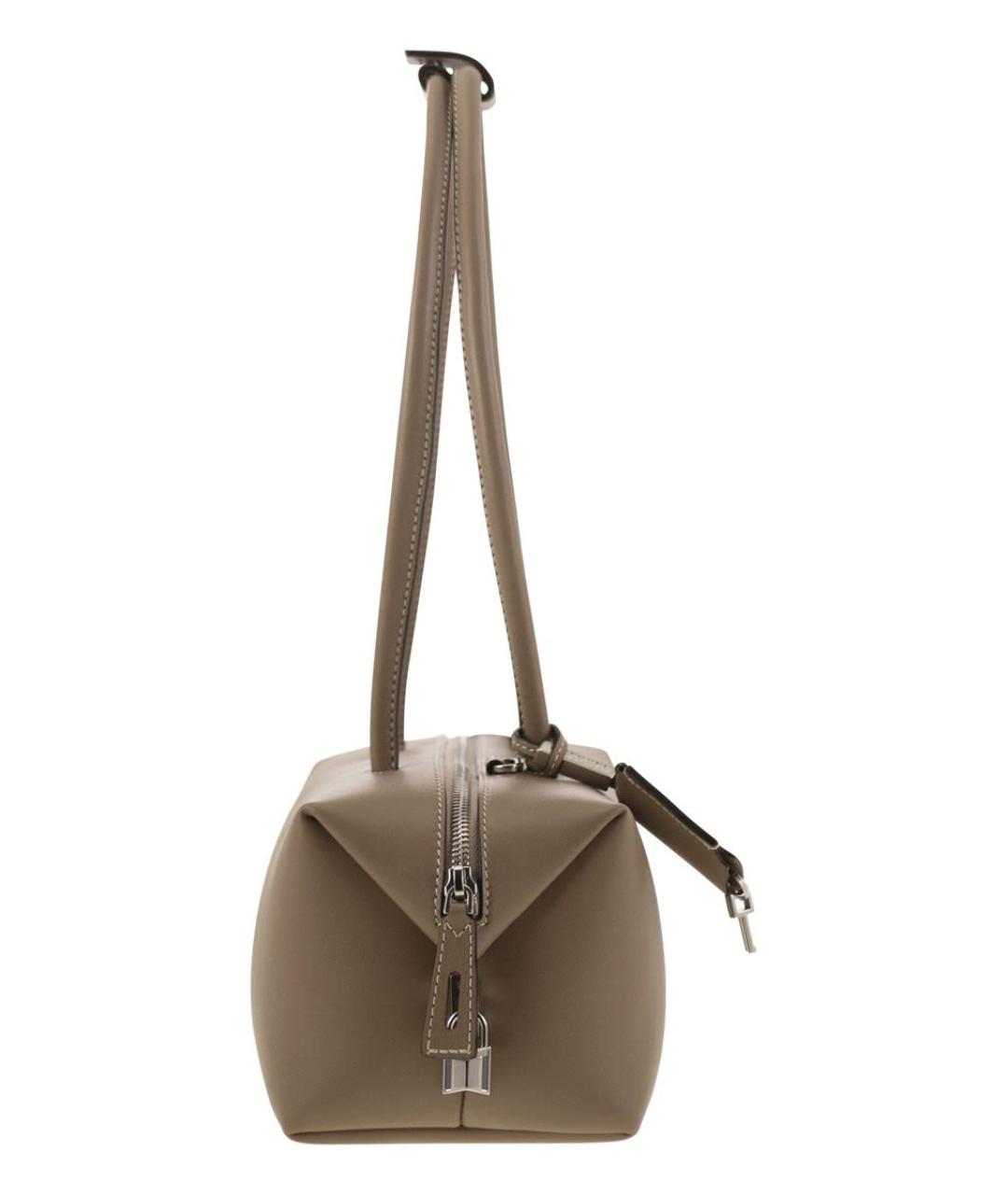 MAX MARA Бежевая кожаная сумка через плечо, фото 3