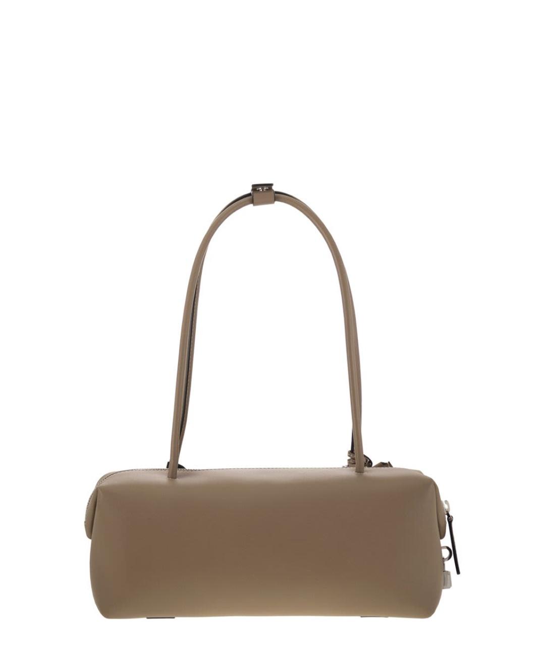 MAX MARA Бежевая кожаная сумка через плечо, фото 2