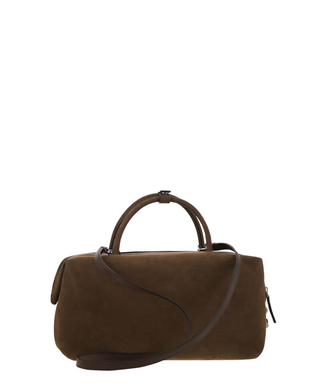 MAX MARA Коричневая кожаная сумка с короткими ручками, фото 2