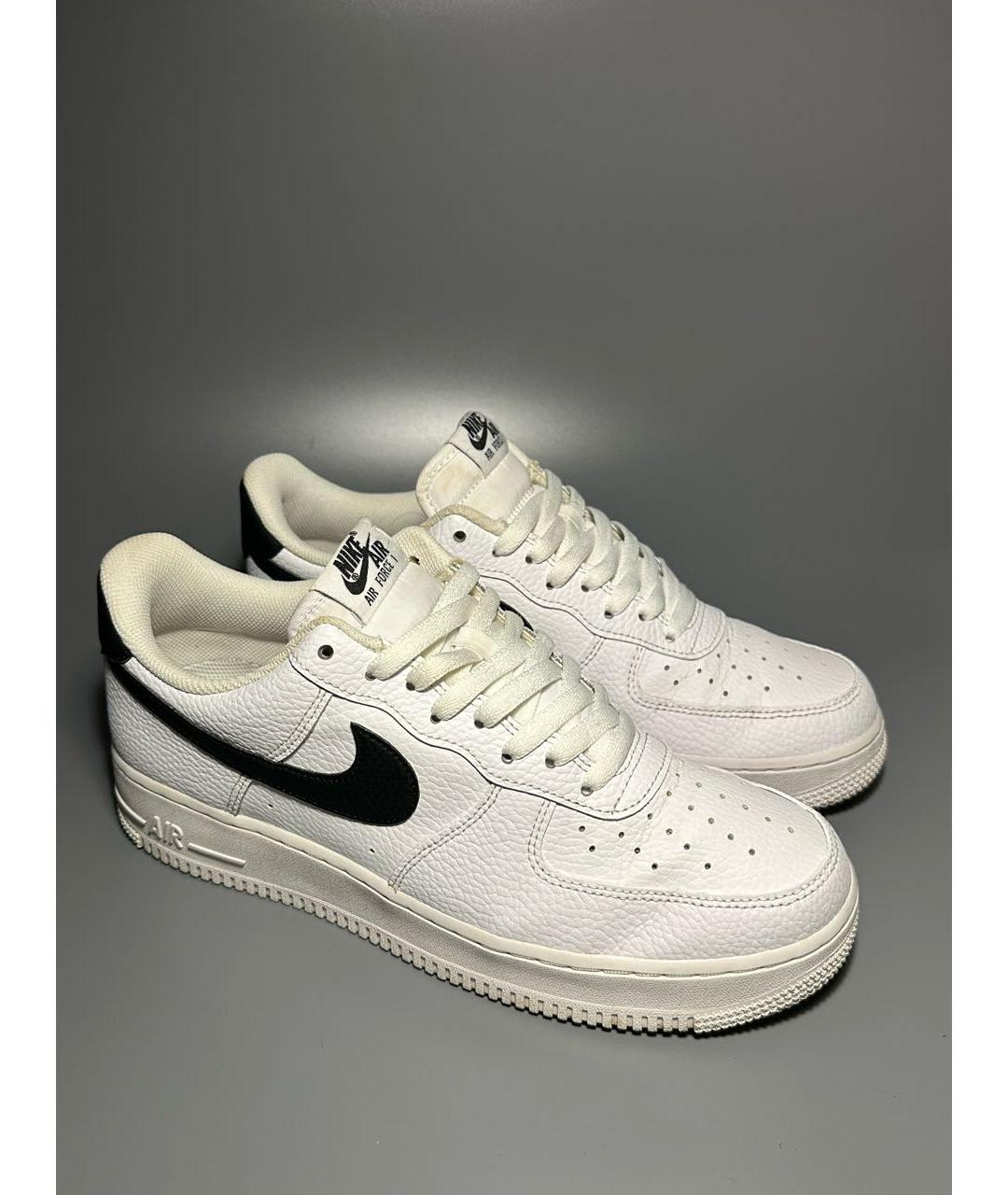 NIKE Белые кожаные низкие кроссовки / кеды, фото 6
