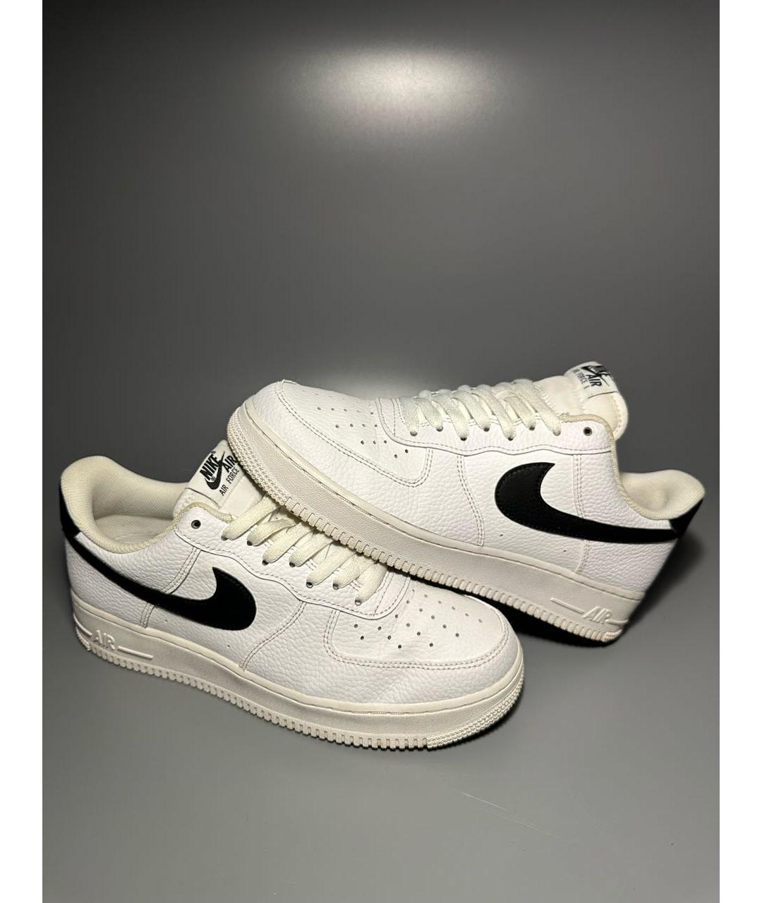 NIKE Белые кожаные низкие кроссовки / кеды, фото 5