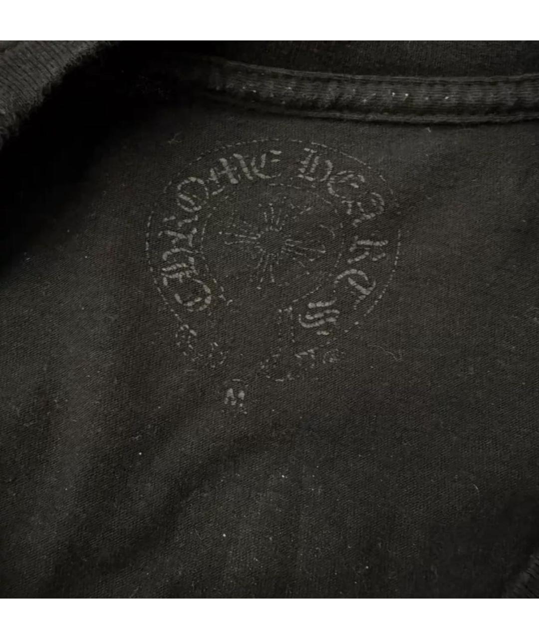 CHROME HEARTS Черная хлопковая футболка, фото 4