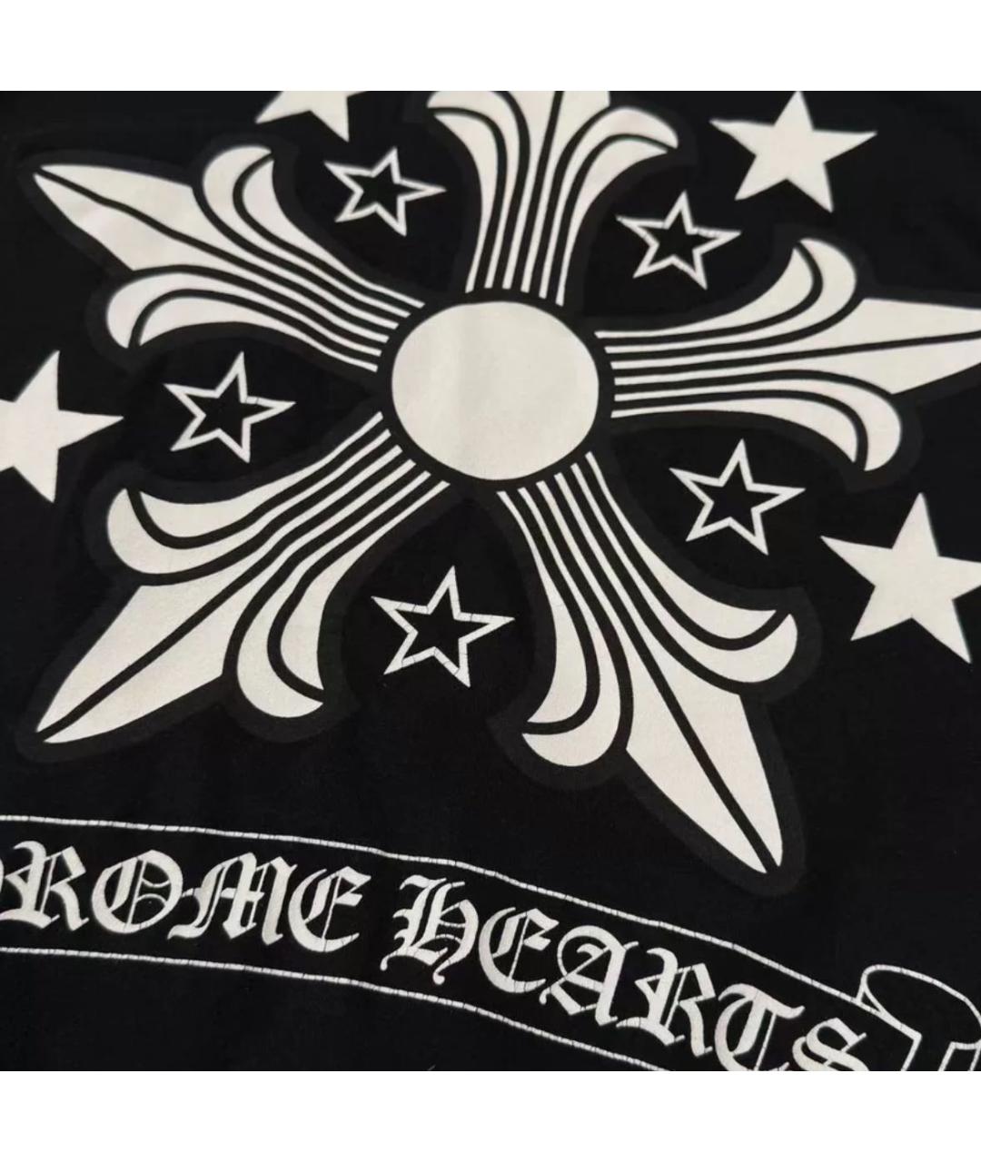 CHROME HEARTS Черная хлопковая футболка, фото 3