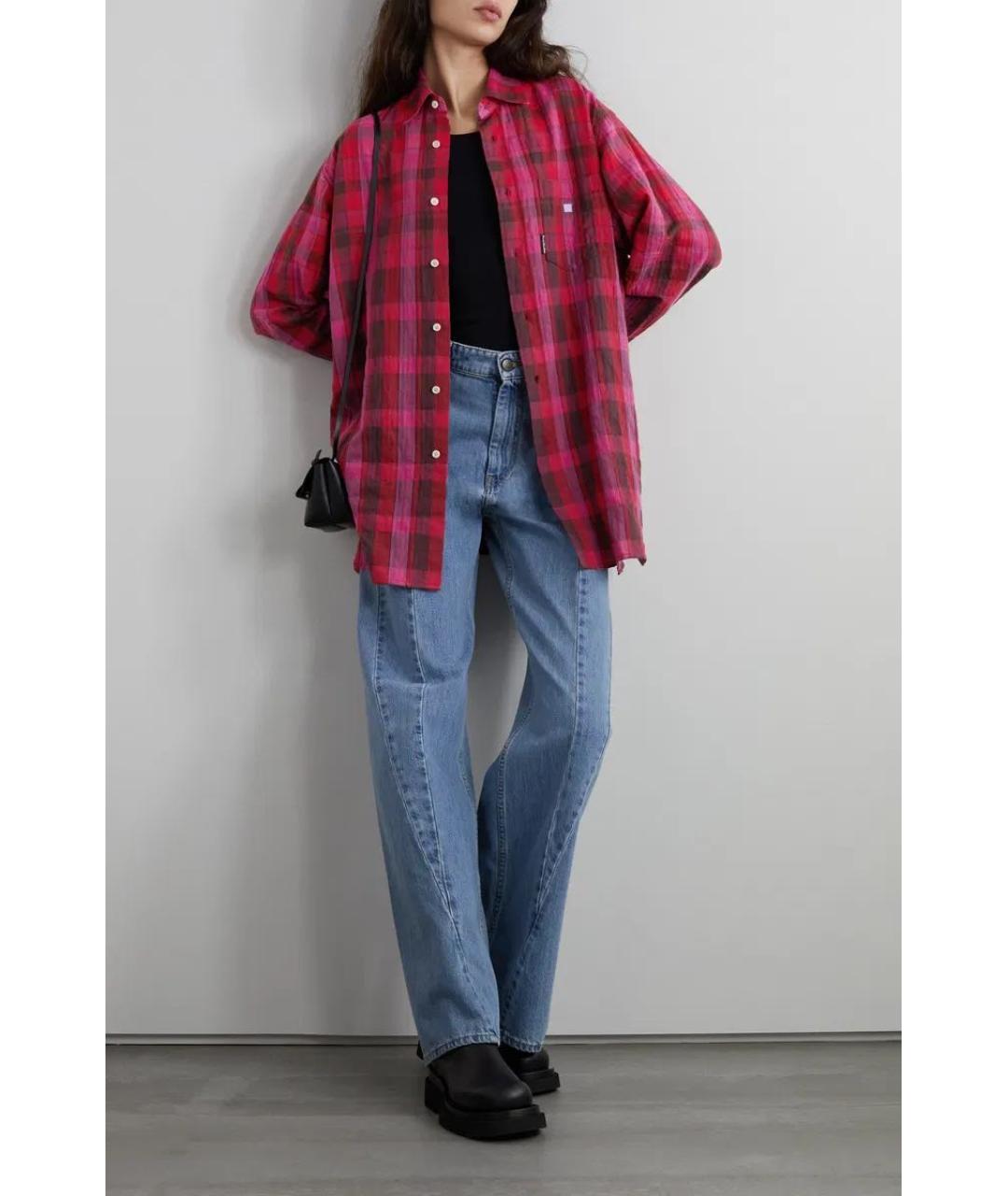 ACNE STUDIOS Розовая хлопковая рубашка, фото 3