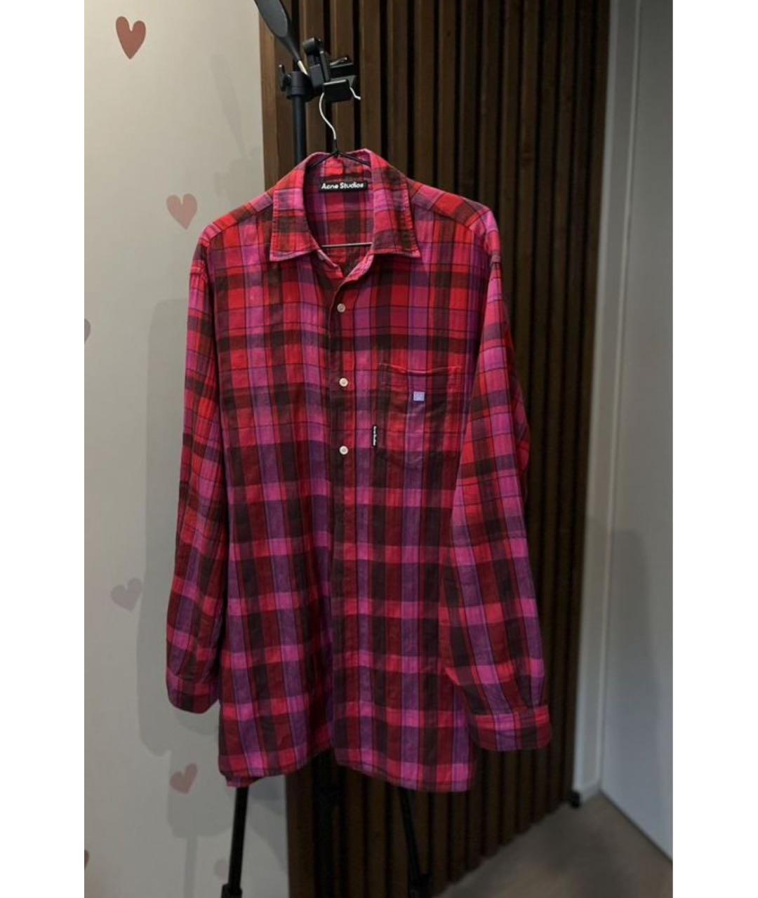 ACNE STUDIOS Розовая хлопковая рубашка, фото 5