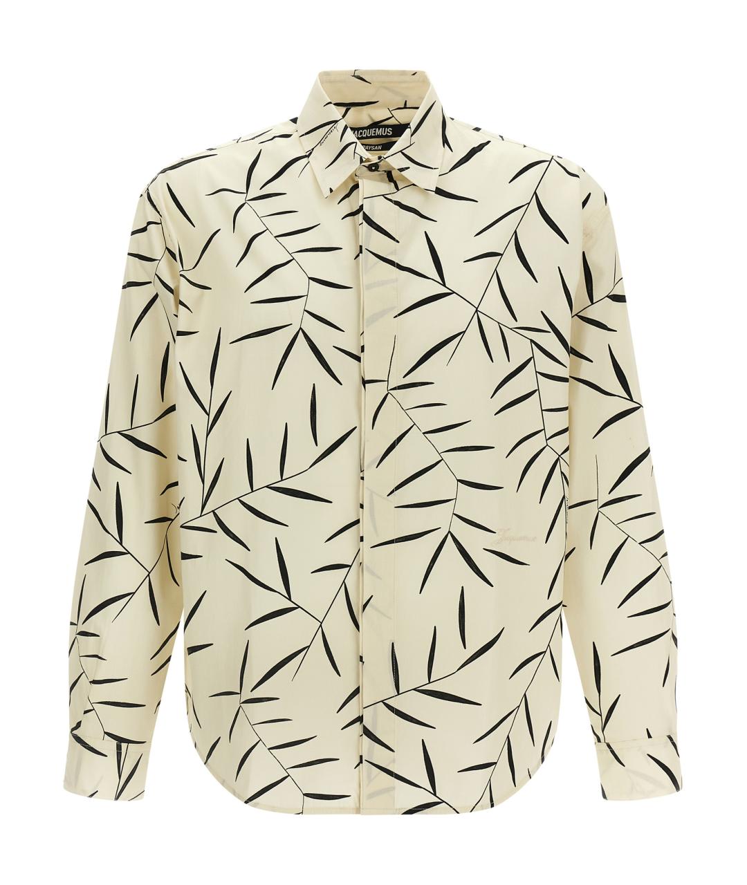 JACQUEMUS Белая хлопковая кэжуал рубашка, фото 1