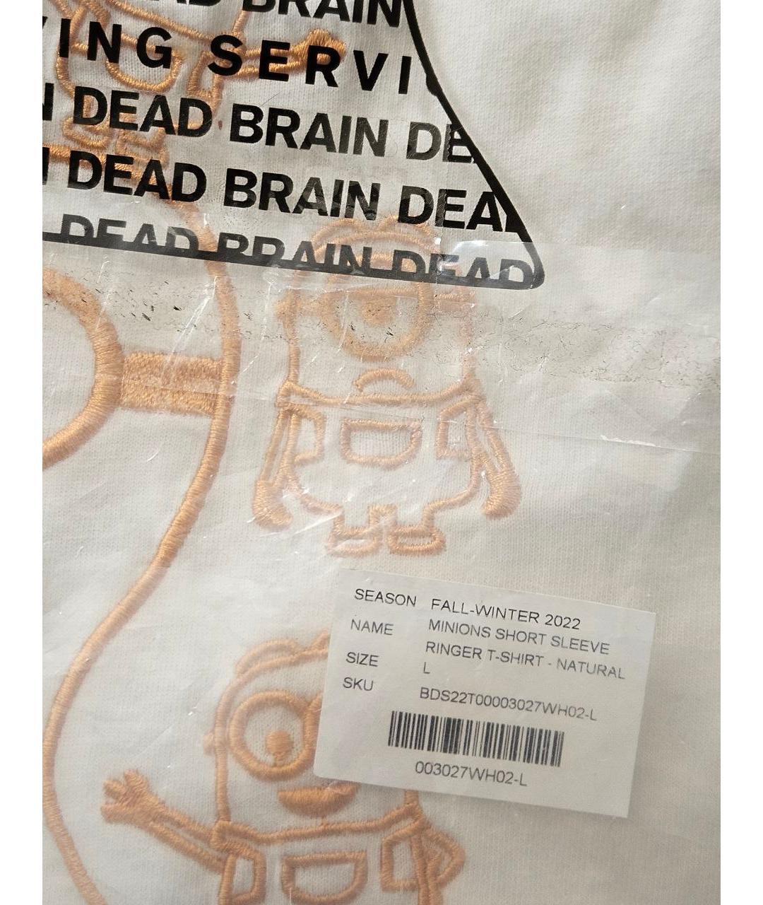 Brain Dead Белая хлопковая футболка, фото 5