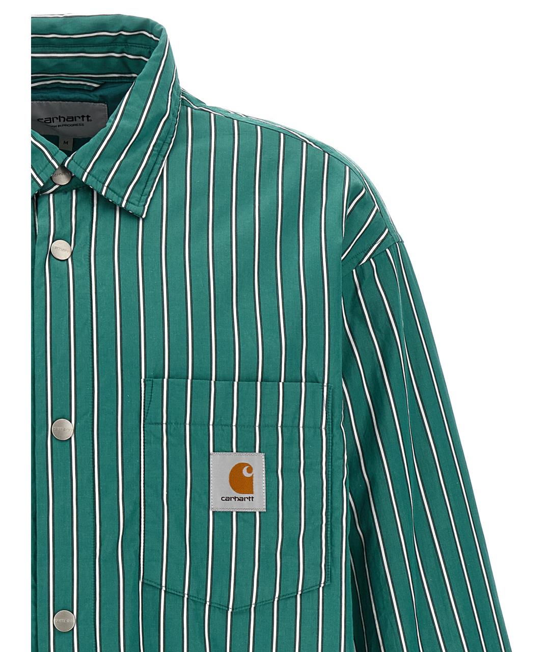 CARHARTT WIP Зеленая хлопковая кэжуал рубашка, фото 3