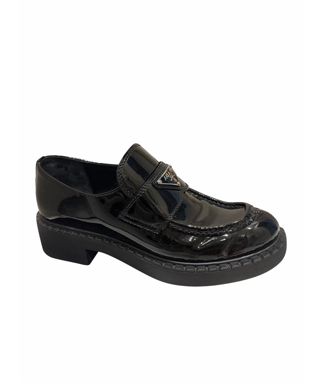PRADA Черные лоферы из лакированной кожи, фото 1