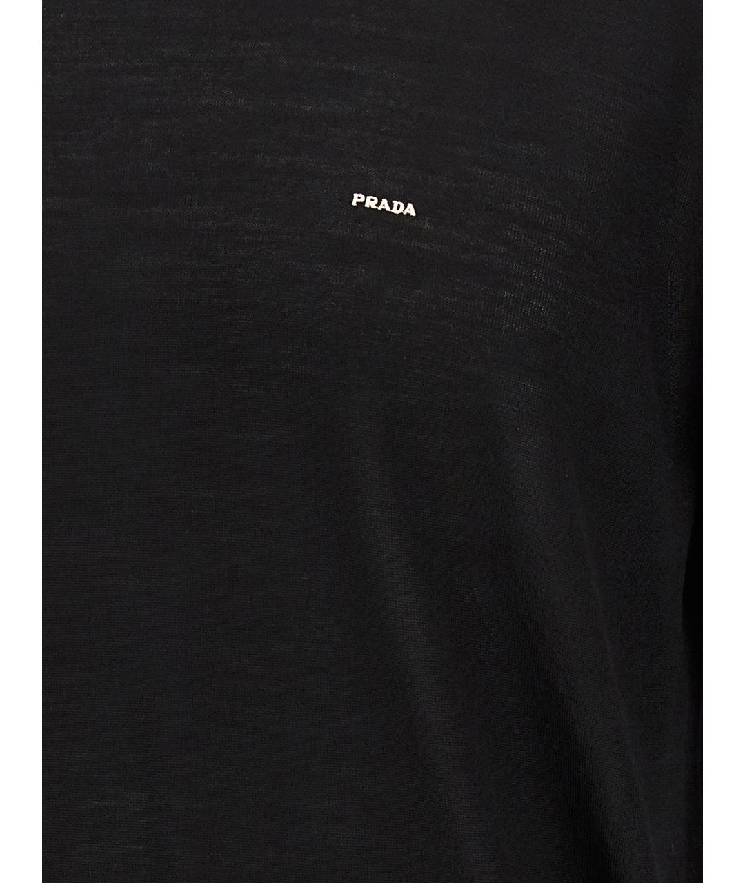 PRADA Черный шерстяной джемпер / свитер, фото 4