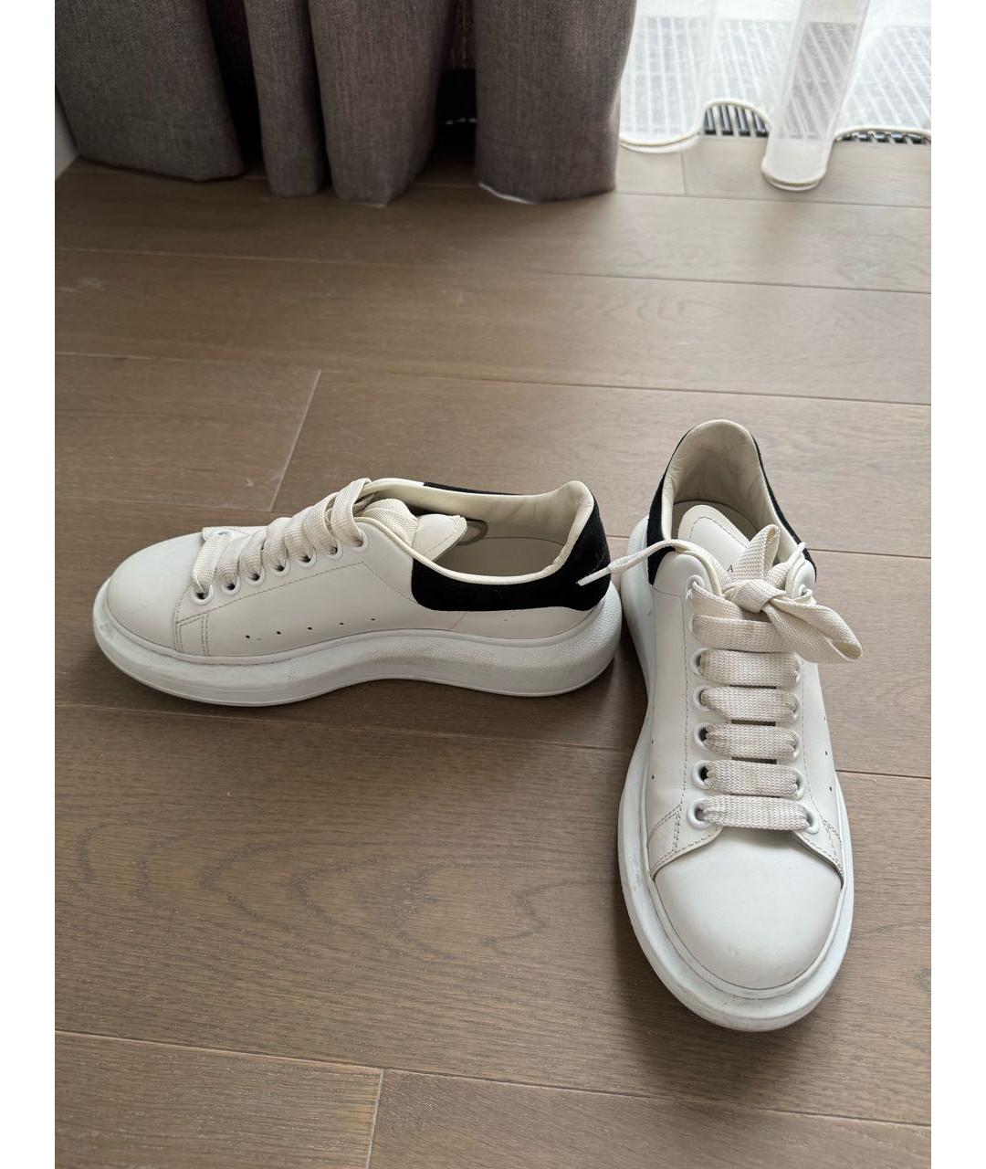 ALEXANDER MCQUEEN Белые кожаные кеды, фото 5
