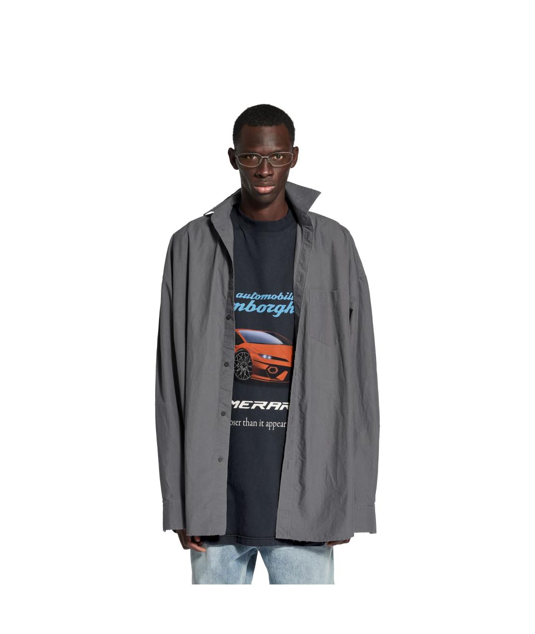 BALENCIAGA Хлопковая кэжуал рубашка, фото 2