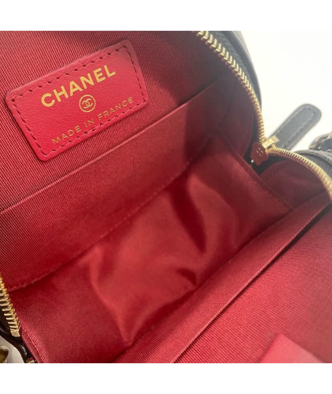 CHANEL Черная кожаная сумка через плечо, фото 6