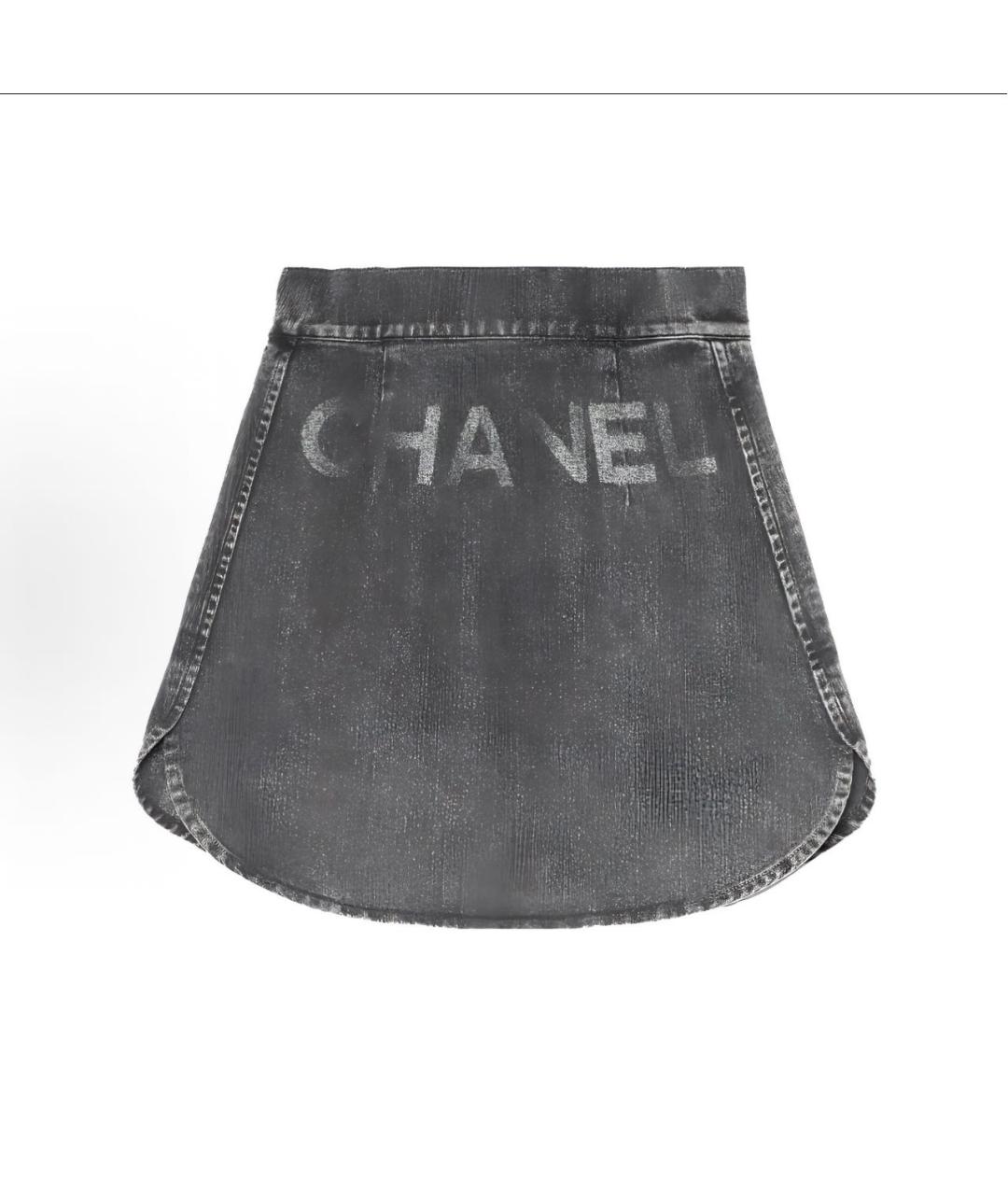 CHANEL Черная юбка мини, фото 2