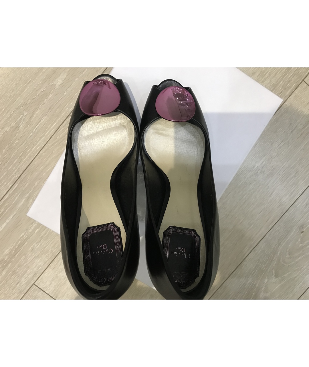 CHRISTIAN DIOR PRE-OWNED Черные кожаные туфли, фото 3