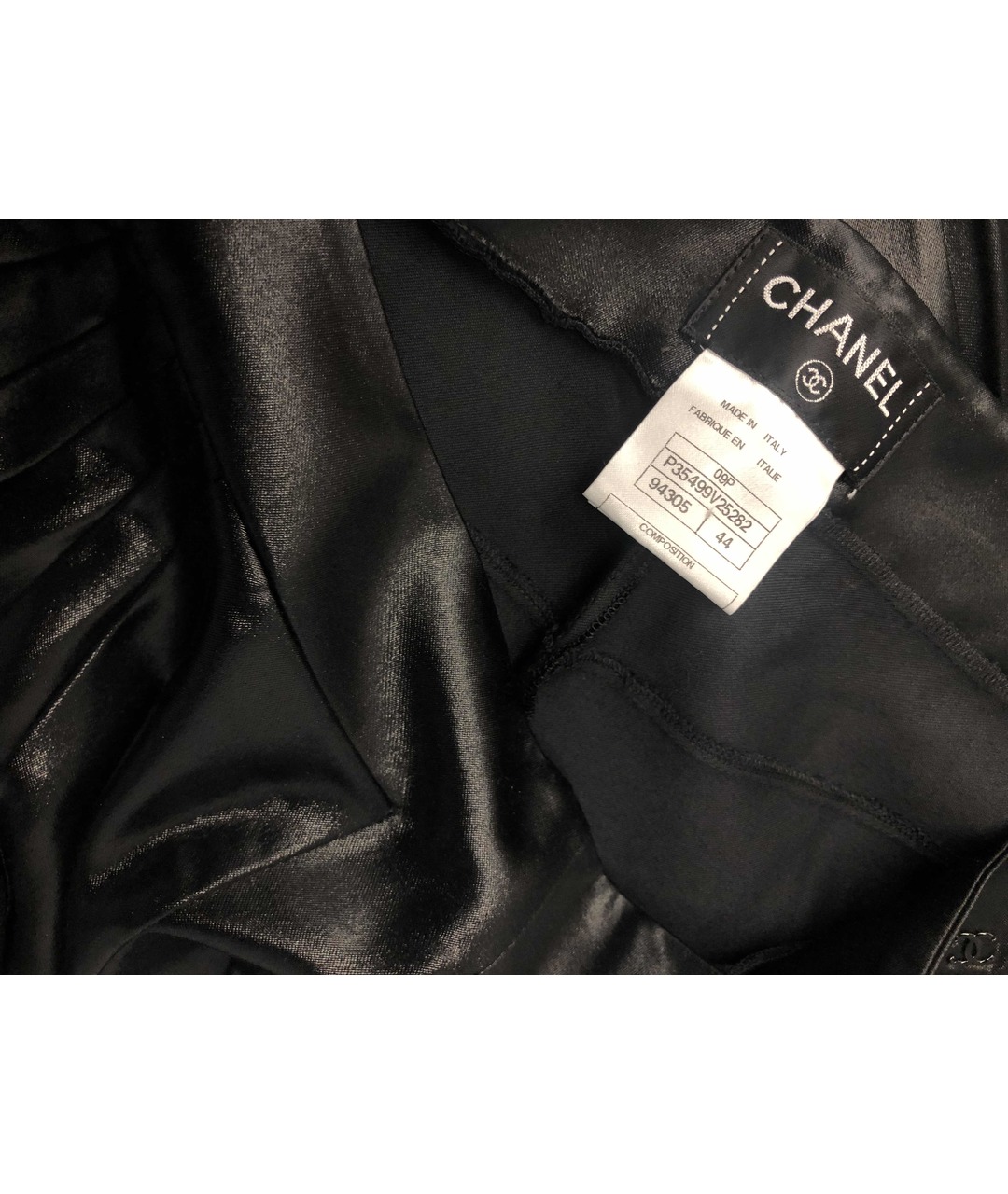 CHANEL PRE-OWNED Черная шелковая юбка-шорты, фото 3