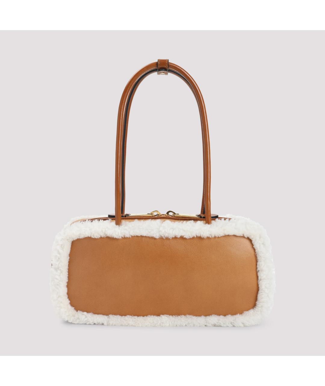 MIU MIU Коричневая кожаная сумка через плечо, фото 2