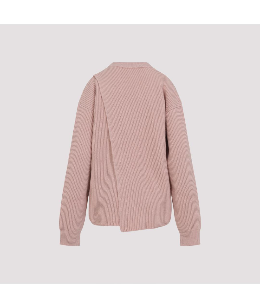 JIL SANDER Розовый шерстяной джемпер / свитер, фото 2