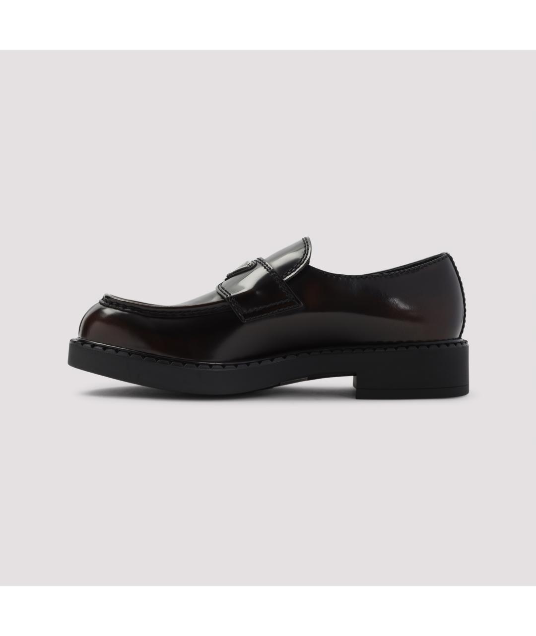 PRADA Коричневые лоферы из лакированной кожи, фото 2