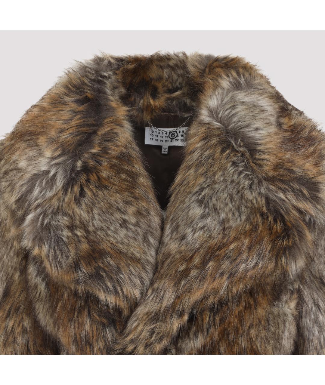 MM6 MAISON MARGIELA Коричневая шуба, фото 3