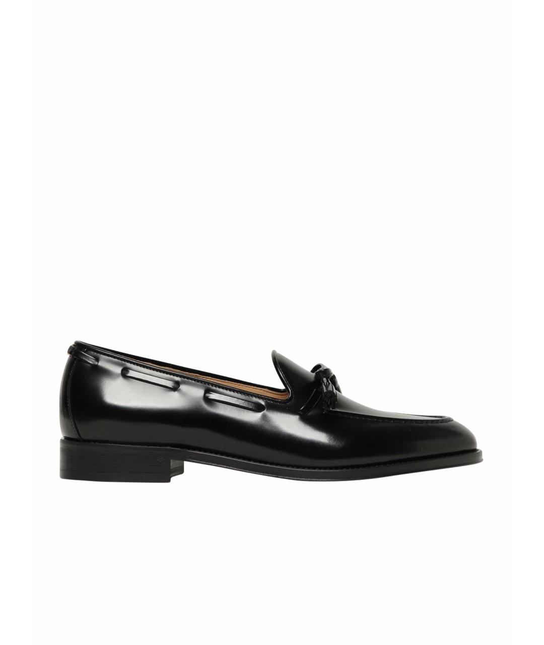 VALENTINO Черные кожаные лоферы, фото 1