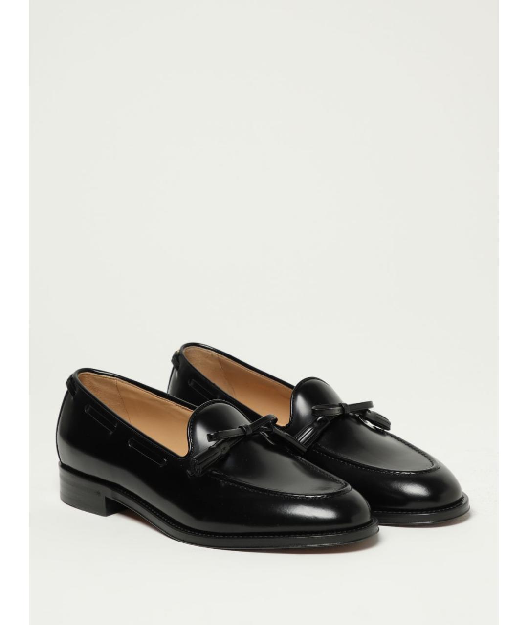 VALENTINO Черные кожаные лоферы, фото 2