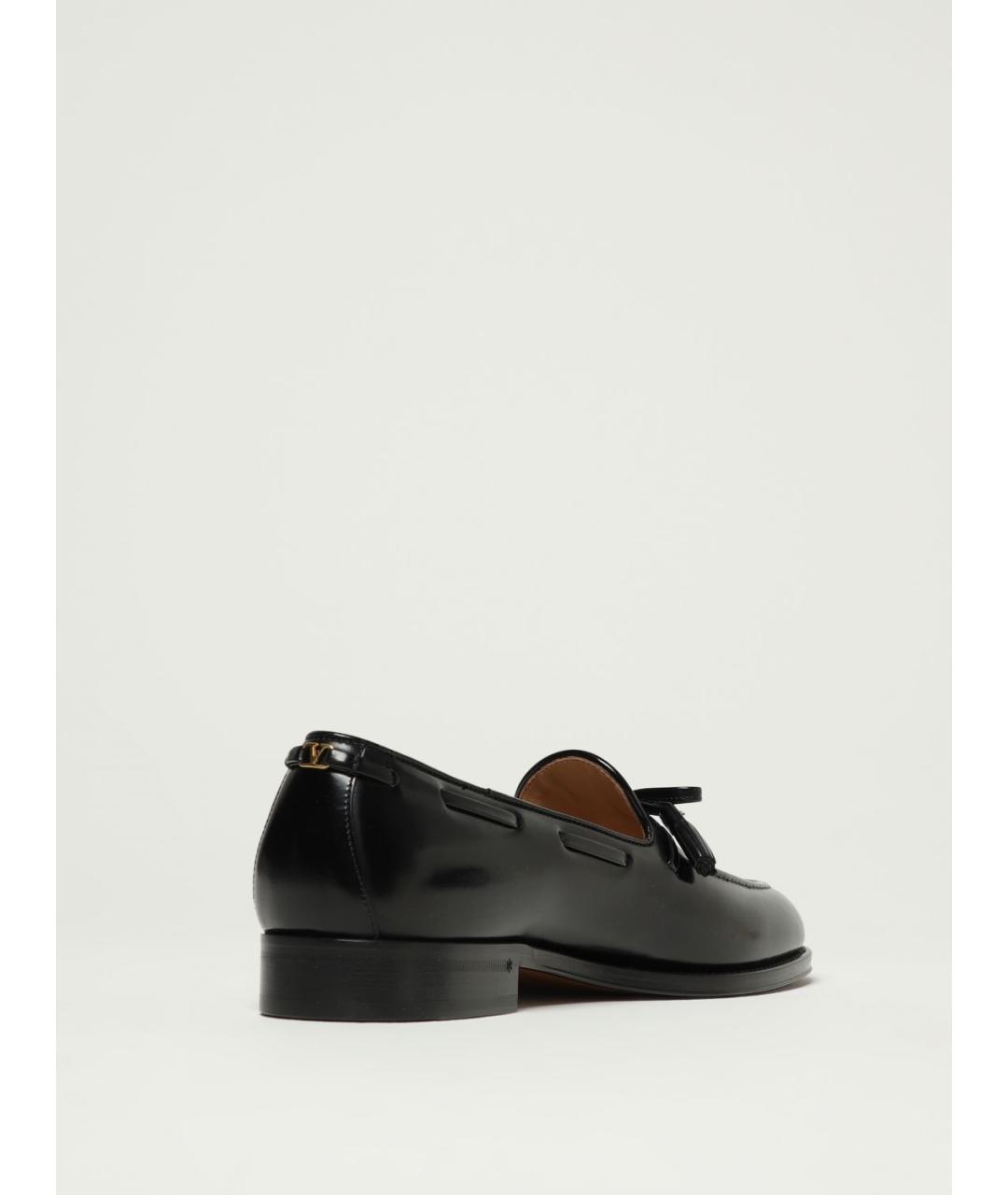 VALENTINO Черные кожаные лоферы, фото 3