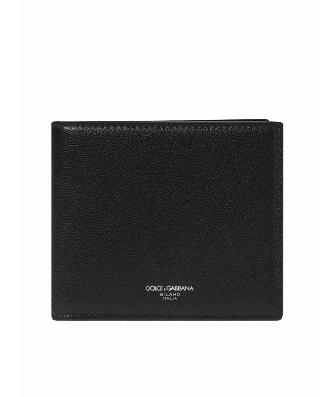 DOLCE&GABBANA Черный кожаный кошелек, фото 1