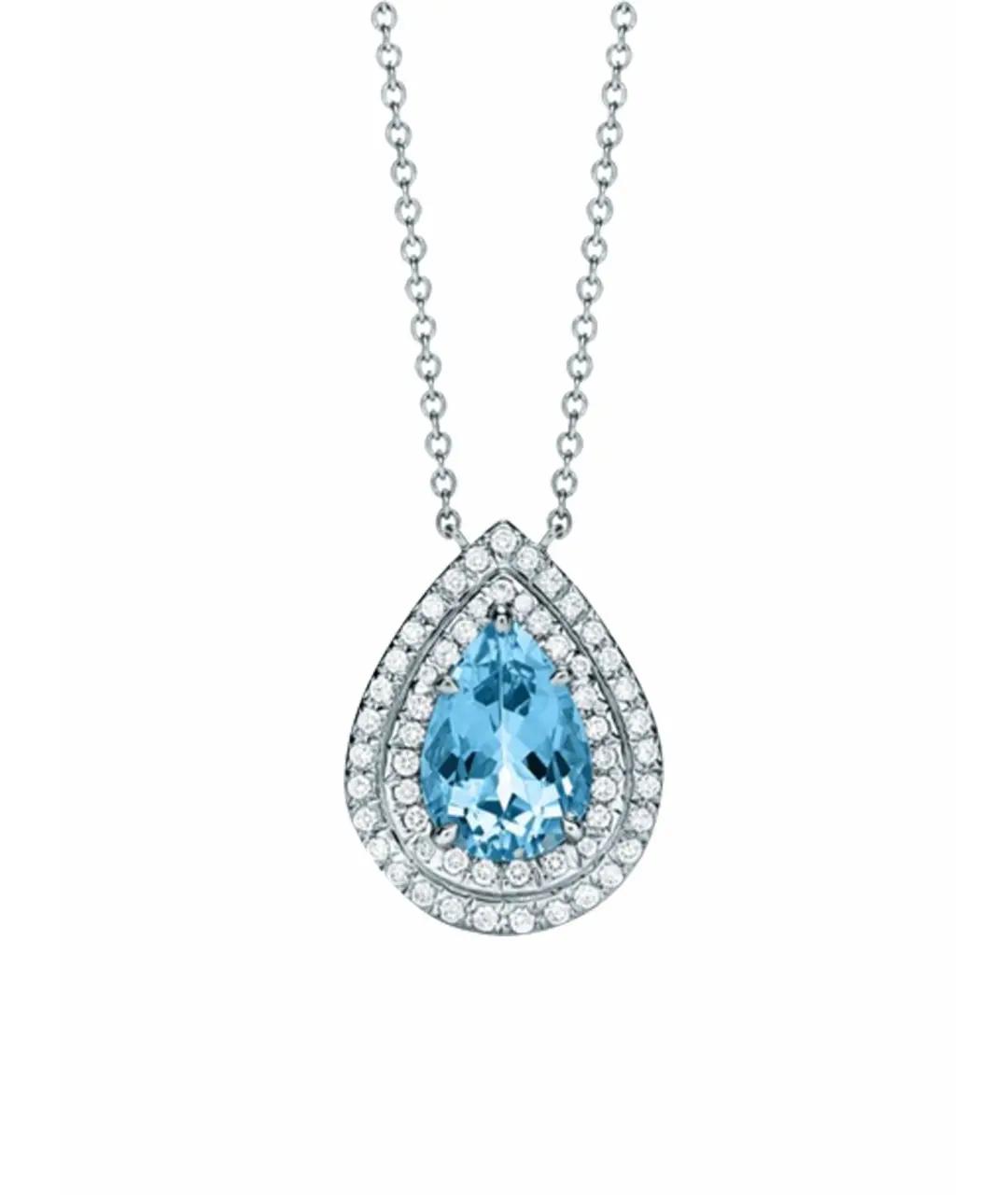 TIFFANY&CO Голубая платиновая подвеска, фото 1