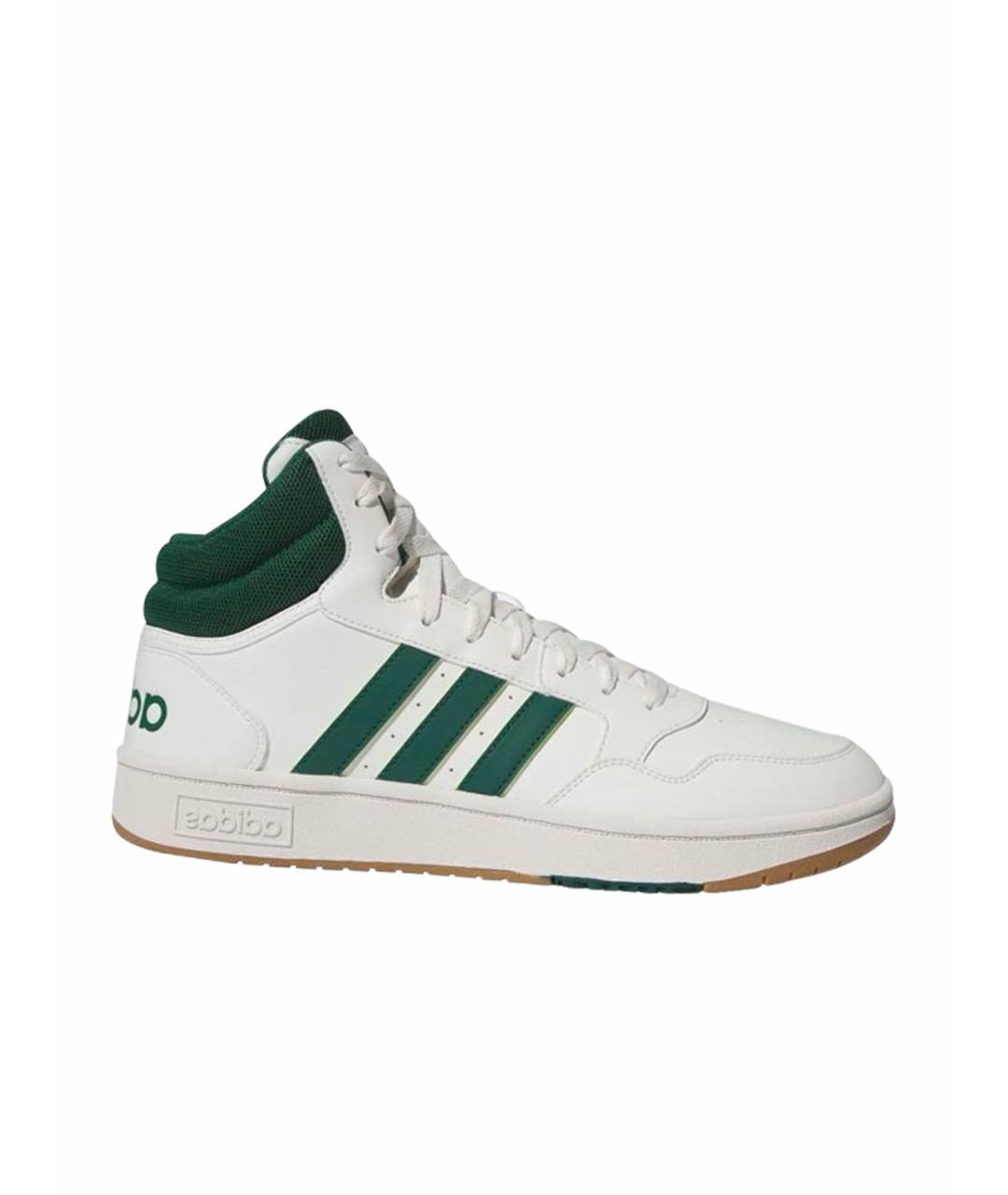 ADIDAS Белые кожаные высокие кроссовки / кеды, фото 1