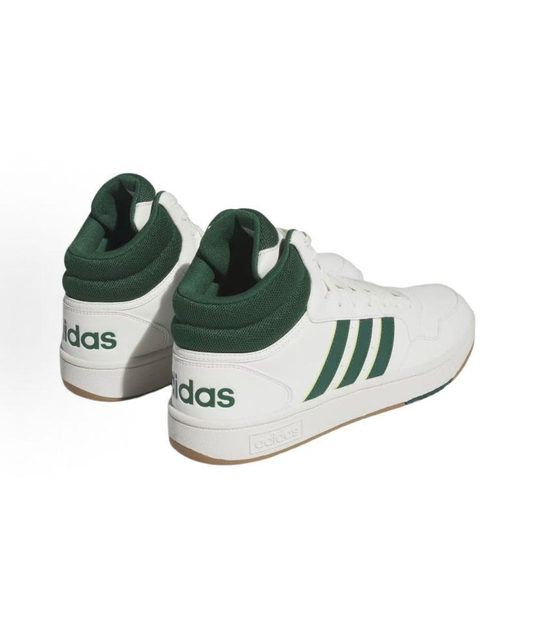 ADIDAS Белые кожаные высокие кроссовки / кеды, фото 3