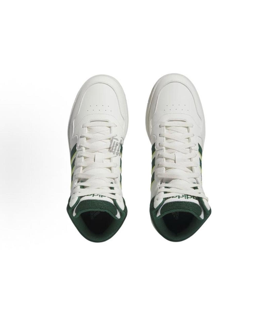 ADIDAS Белые кожаные высокие кроссовки / кеды, фото 4