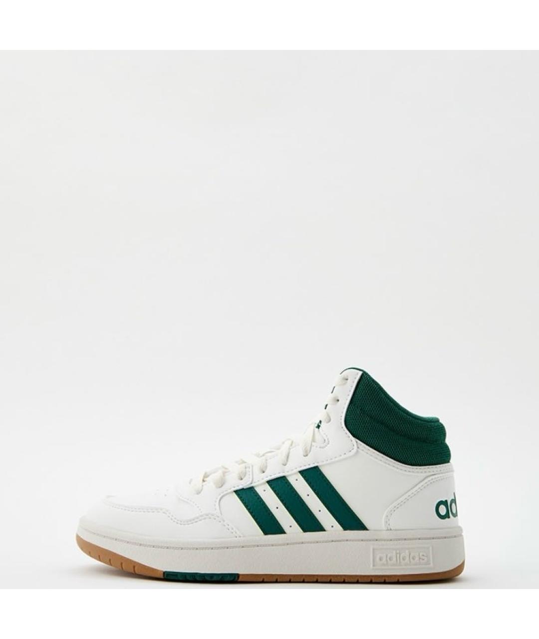 ADIDAS Белые кожаные высокие кроссовки / кеды, фото 2