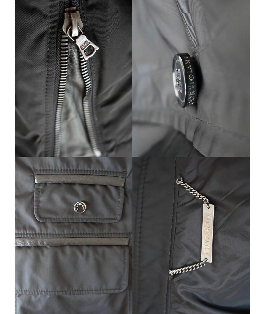 CORTIGIANI Черная полиэстеровая куртка, фото 3